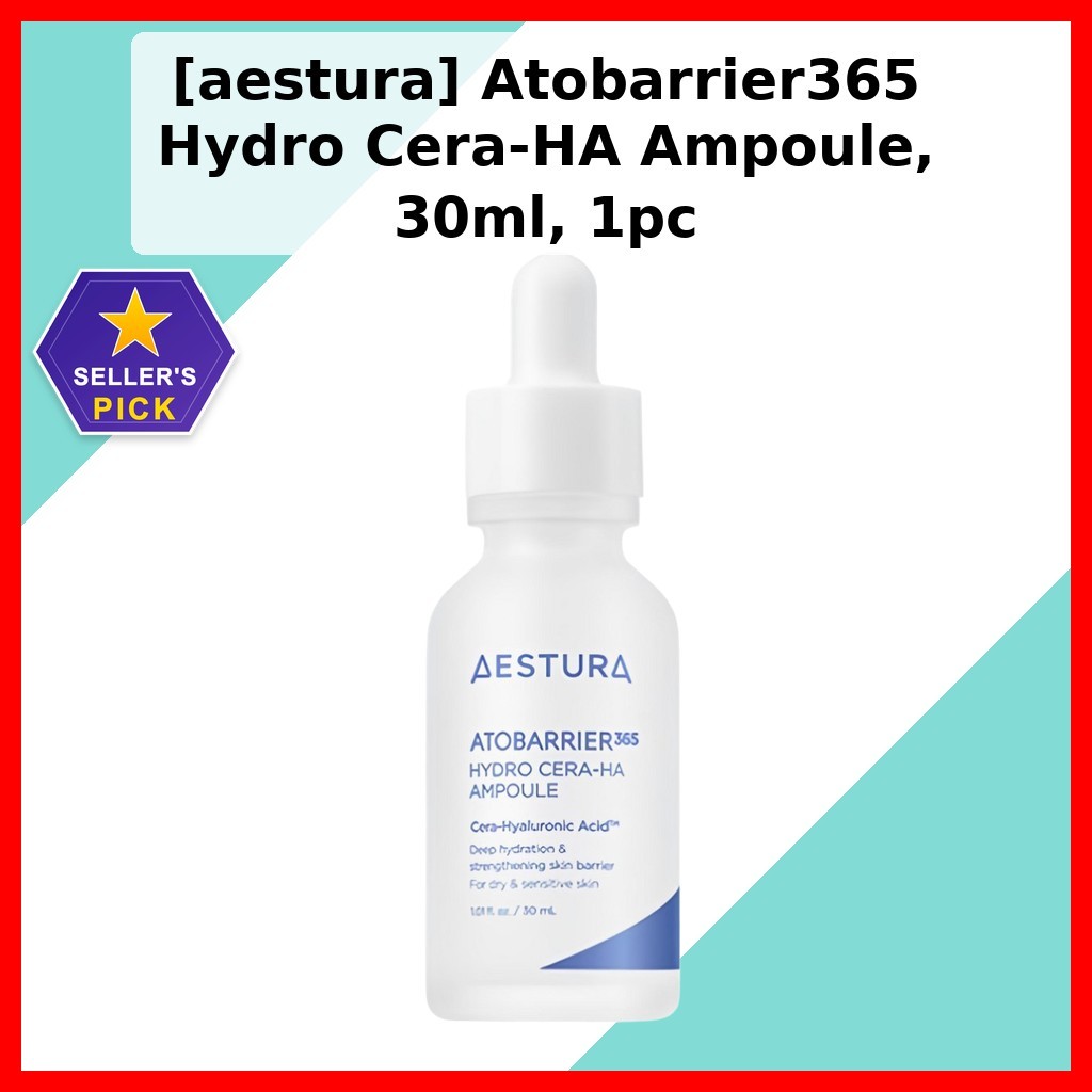 [aestura] Atobrier365 Hydro Cera-HA Ampoule, 30ml, 1pc / Korean Ampoule / Moisture Booster / ของแท้ 
