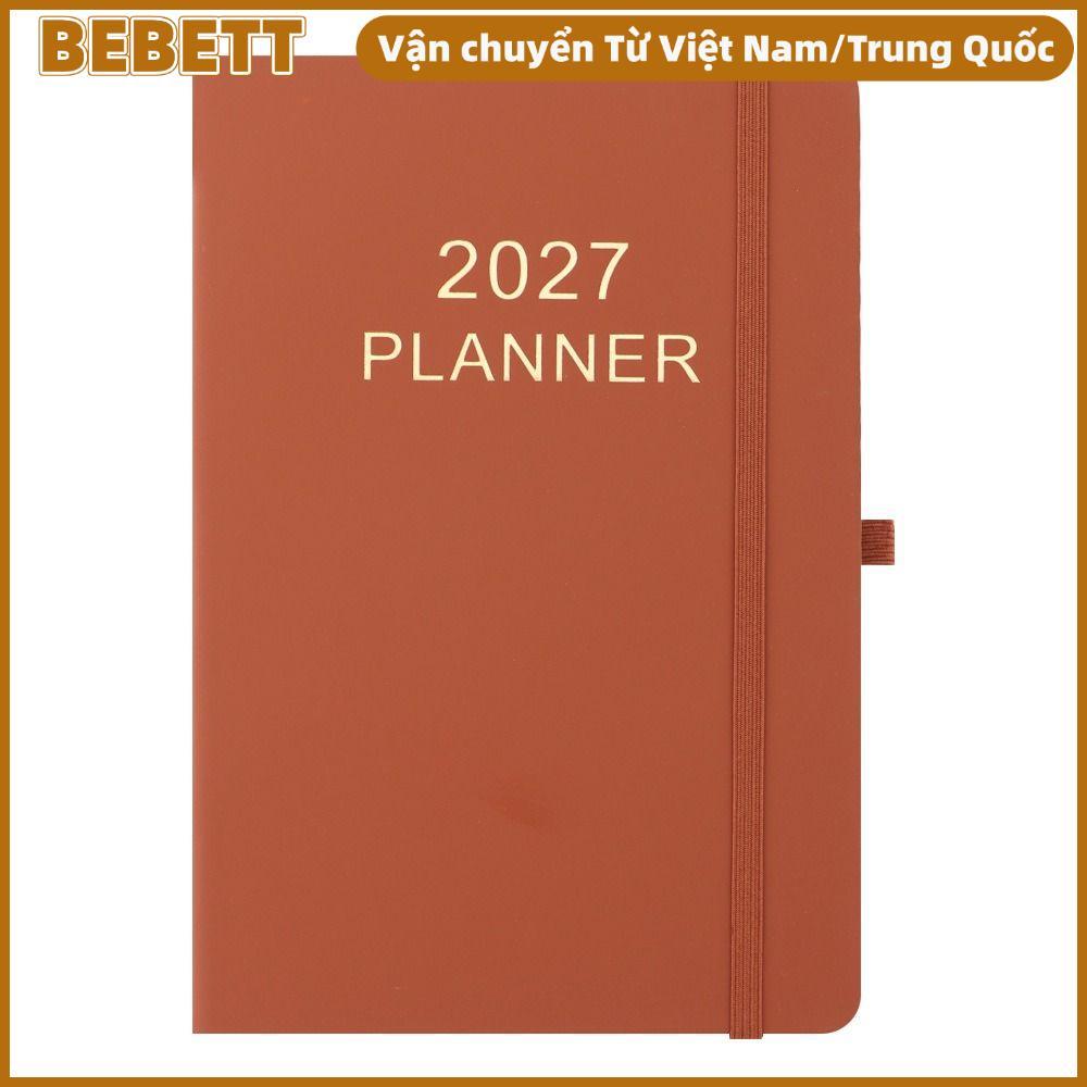 BEBETTERM 2027 Agenda Book, A5 To Do Listing Book, Portable Textured PU Planner Reminder Daily Plann