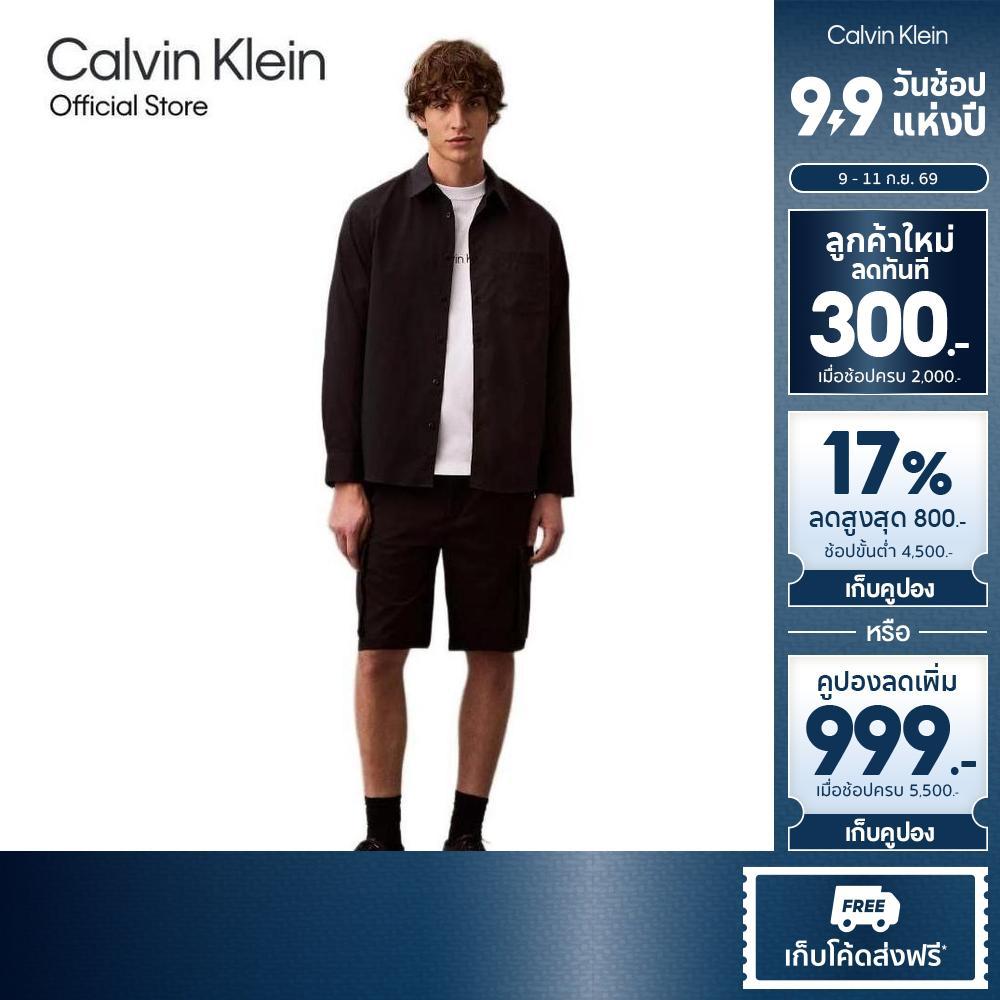 CALVIN KLEIN กางเกงขาสั้นผู้ชาย ทรง Cargo รุ่น 4RB618G UB1-สีดำ