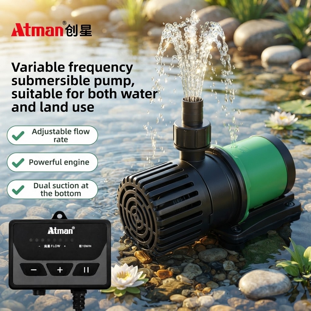 Atman MX Dual-Use Variable ความถี่ปั๊มน้ํา Ultra-Silent ปรับกระแสเงินสด Submersible Pump สําหรับ Aqu
