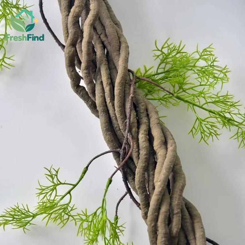[Find] PVC หวายปลอมพืชปีนเขา Wigwam พื้นผิวที่สมจริง DIY Rainforest ภูมิทัศน์ตกแต่งสําหรับผนังห้องนั