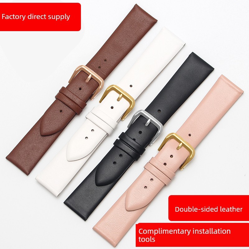 นาฬิกา ผู้ชาย seiko ของแทั นาฬิกาเด็กผู้หญิง สายหนังบางเฉียบสายนาฬิกาข้อมือหนังผู้ชายสายนาฬิกาข้อมือ