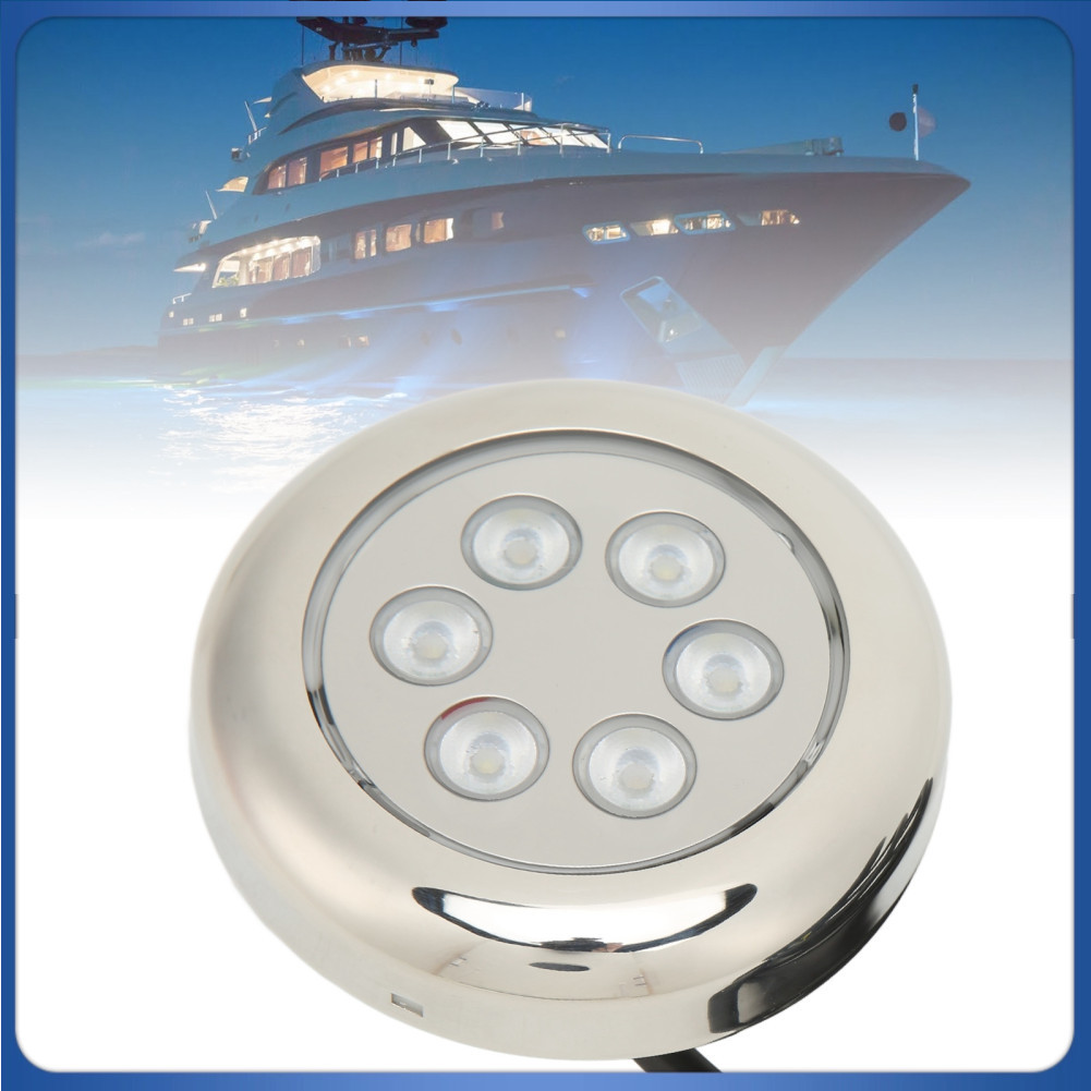 Mingstoree-th Mingstoree-th Aramox ไฟใต้น้ำสำหรับเรือยอชท์เรือ 3.5in LED Surface Mount IP68 กันน้ำ 1