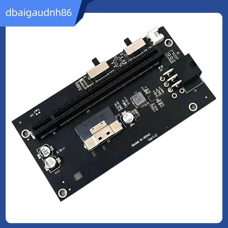 READY STOCK การ์ดอะแดปเตอร์Oculink SFF-8654 ไปยัง PCIe X8 สําหรับ GPU Powered โดย DC 12V PCIe 4.0 3.