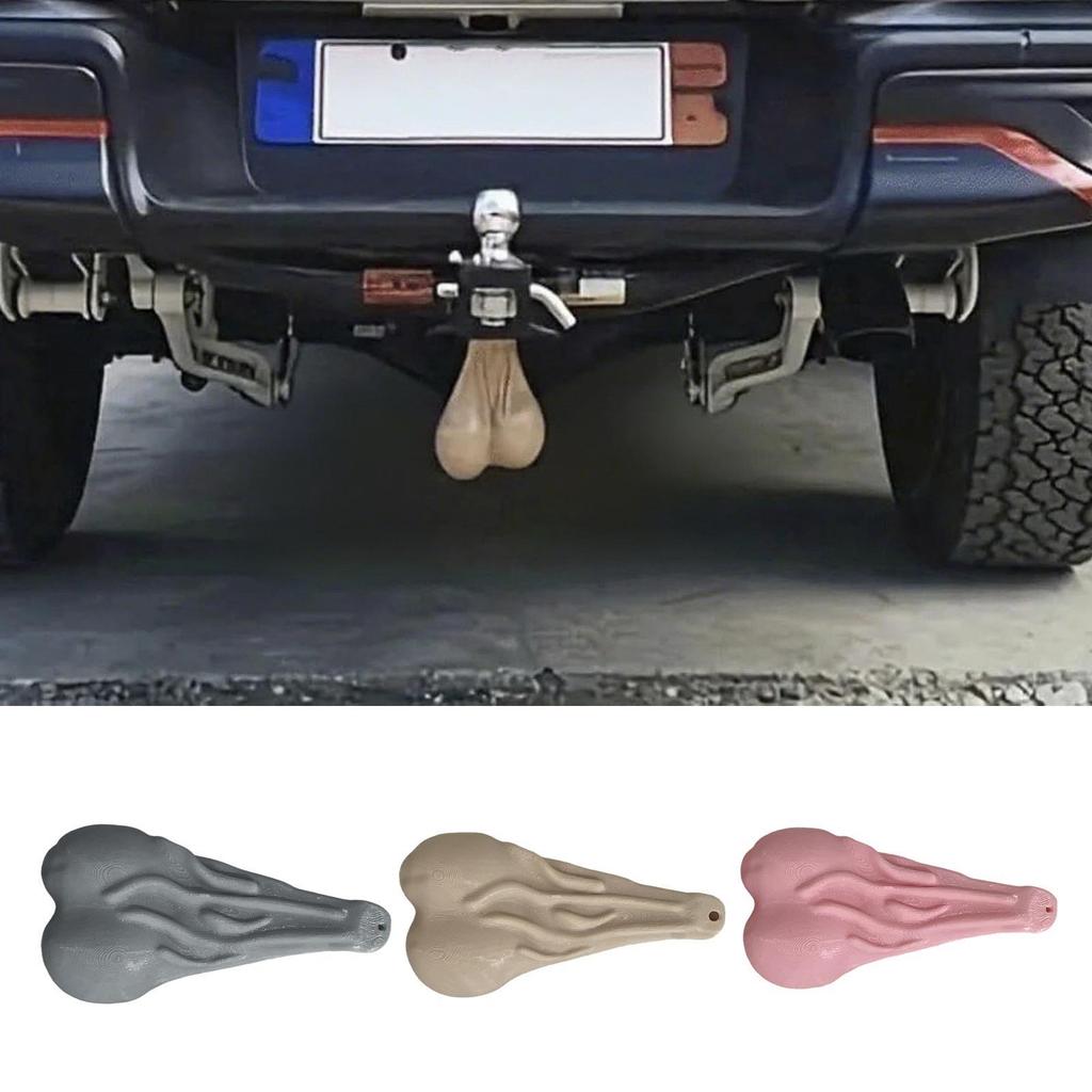 Tiny Hitch with Tiny Nuts, Funny Trailer Hitch Cover Ridiculous Trailer Hitch ตกแต่งกันชนเครื่องประด