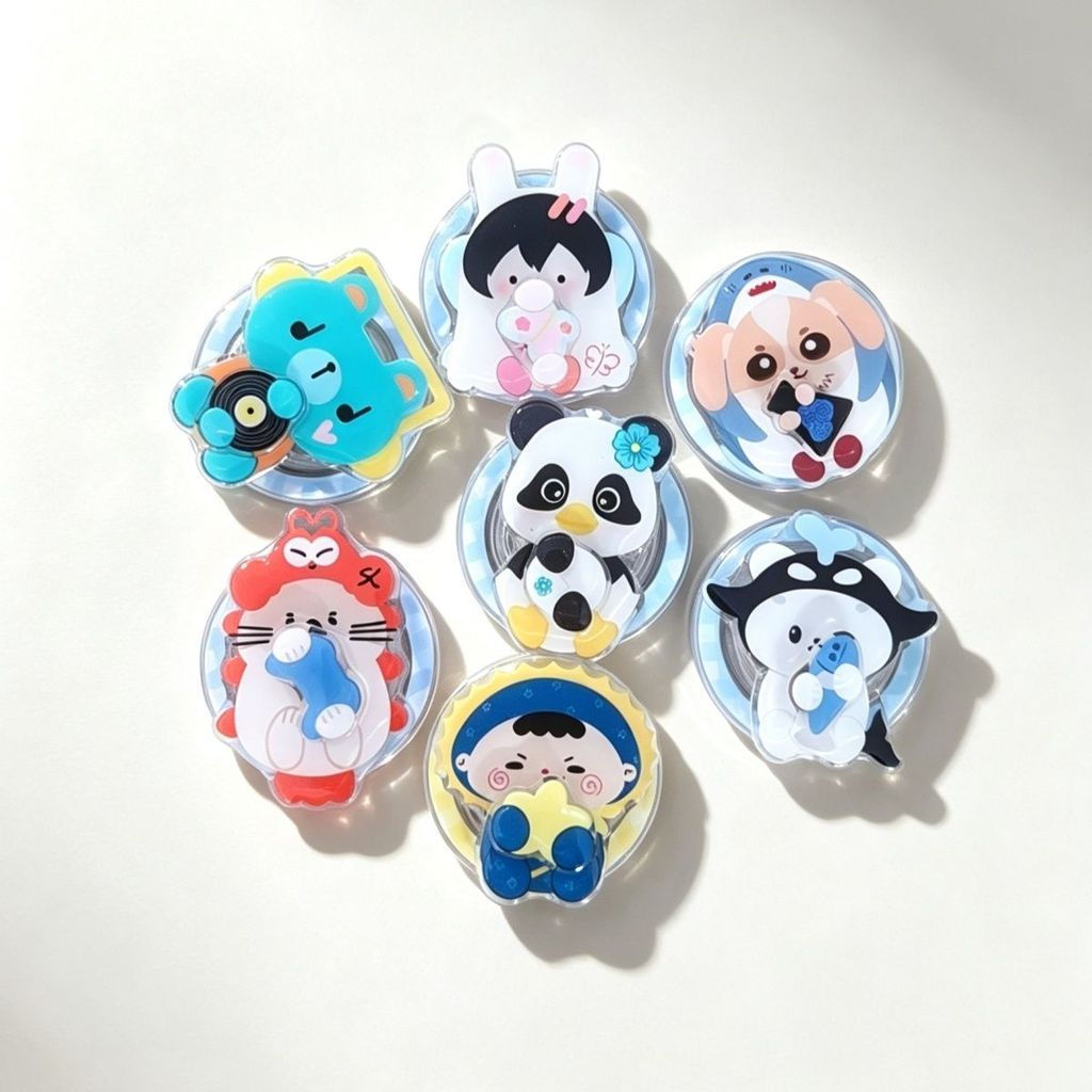 ขายร้อน gmm ตุ๊กตาสไตล์เดียวกัน Double-layer หมุนวงเล็บแม่เหล็กน่ารักเคสโทรศัพท์ตกแต่งใช้ polasan Du