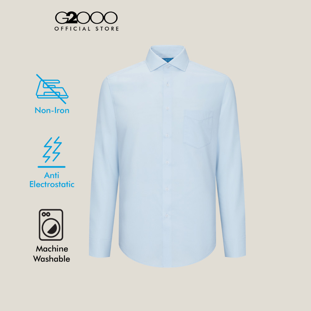G2000 เสื้อเชิ้ตแขนยาวแบบทางการสำหรับผู้ชาย Smart Fit รุ่น 5112322260 สีฟ้าอ่อน