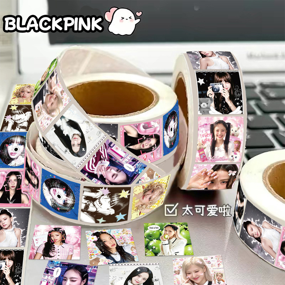 สติ๊กเกอร์ BLACKPINK lisa Girl Group Square Aidou ปิดผนึกสติกเกอร์ KPOP บรรจุสติกเกอร์