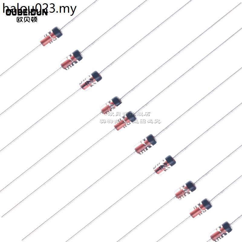 1N4148 IN4148 1N4448 สวิตช์อินไลน์ไดโอด DO-35 0.2 A 75V 100V หลอดแก้ว