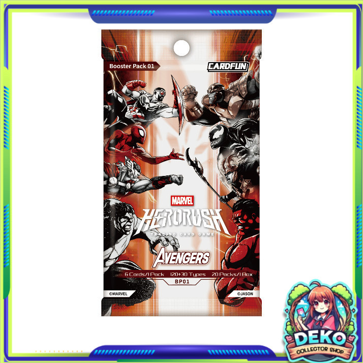 [ 1 ซอง ] การ์ดเกม Marvel Hero Rush  Avengers ( BP01 ) (p3)