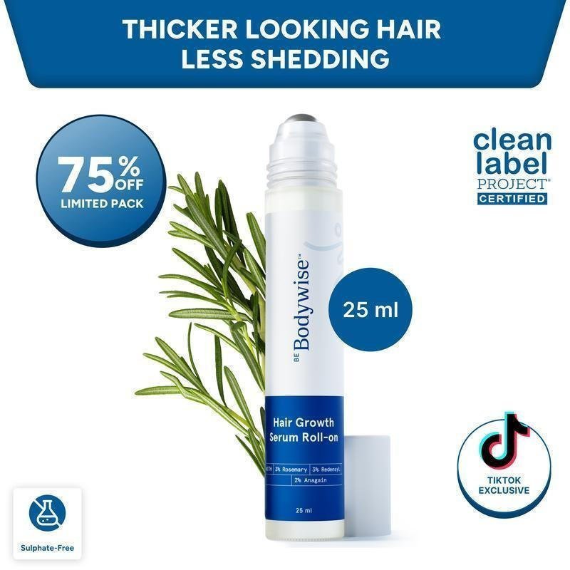 BeBodywise Hair Growth Roll-On Essence|ของขวัญวันหยุด สต็อกพร้อม|โรสแมรี่ 3% สีแดง 3% 2% อนาคิน|Prec