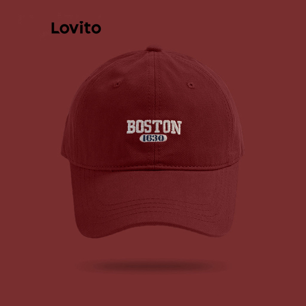 Lovito قبعة نسائية مطرزة Boston ‏LFA09617 — صورة 2
