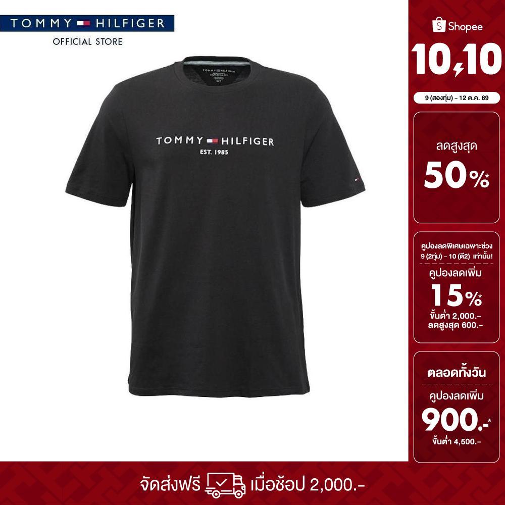 Tommy Hilfiger เสื้อยืด ผู้ชาย รุ่น 78J6318 BDS - สีดำ