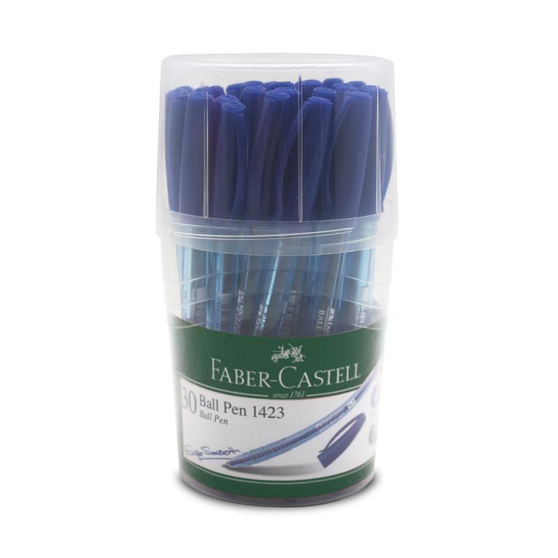 FABER-CASTELL أقلام حبر جاف 1423 ‏0.5 مم أزرق (30 قلم)