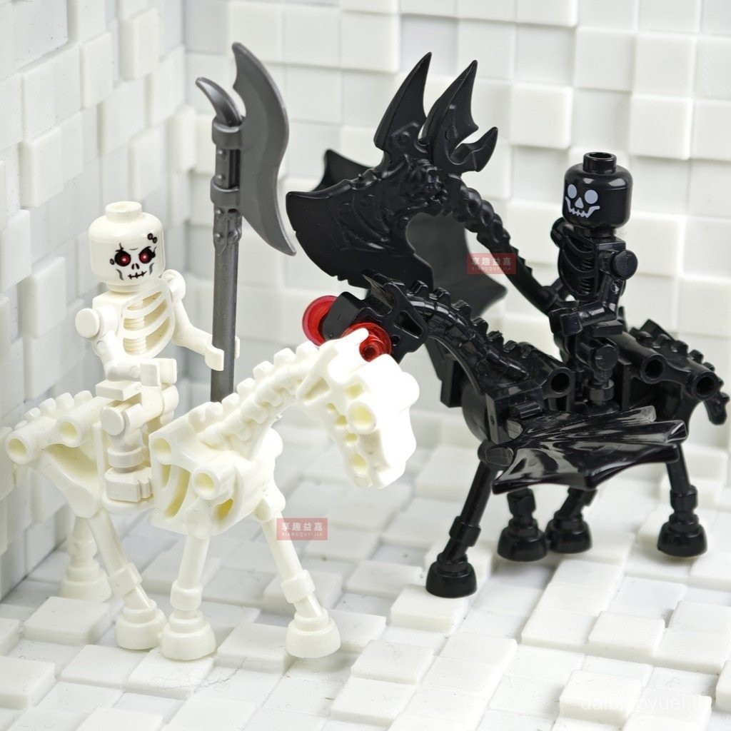 ฮาโลวีน Skull Knights Army War Horse Third Party Building Blocks Minifigures ประกอบของเล่นหุ่นตกแต่ง