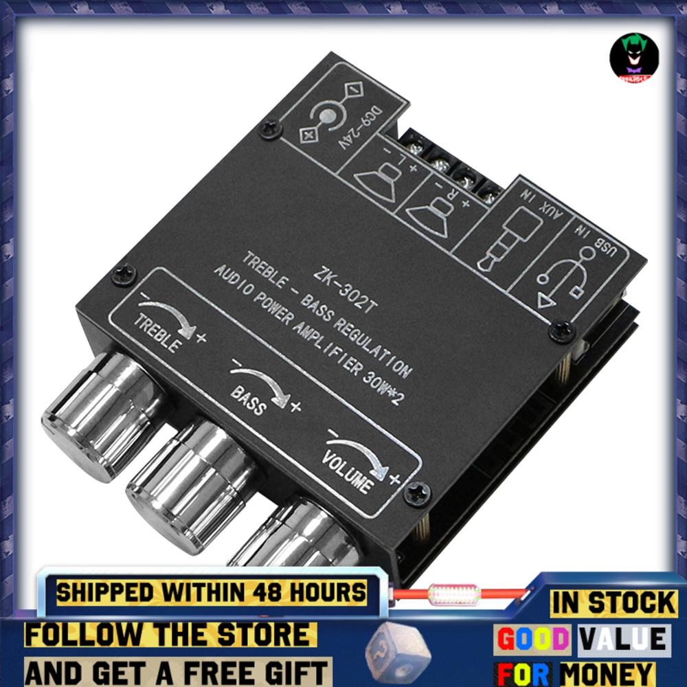 Sinhopsa Sinhopsa-th zk-302t 2.0 30wx2 bt แอมพลิฟายเออร์กำลังเสียงกำลังสูงการป้องกันการออกแบบที่ใช้ง