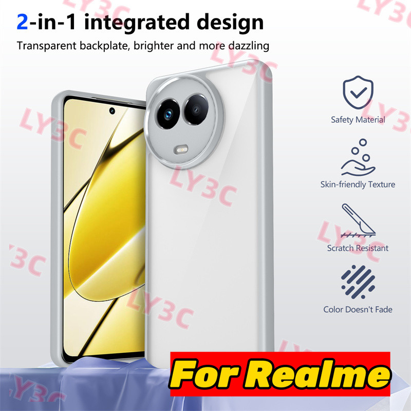 COD สําหรับ Realme 11 5G RMX3780 กรณี Hybrid ทนทาน Hard Protection TPU กันชนคริสตัลใสเกราะปกหลังสําห