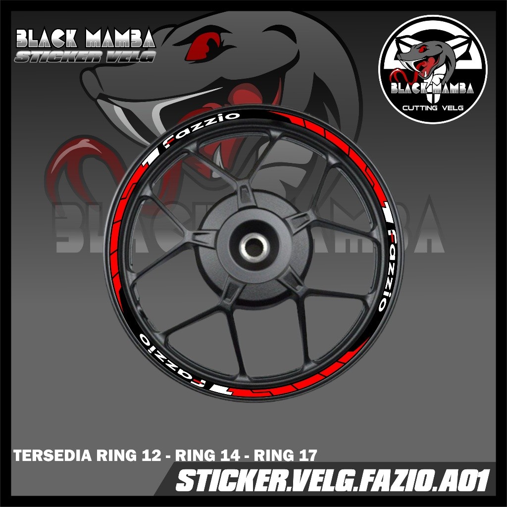 FAZIO RIM STICKER - YAMAHA FAZIO A01 TIRE/VELG VARIATION LIST STICKER