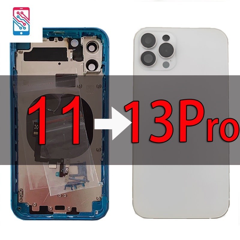 เงา DIY สําหรับ iPhone 11 ที่อยู่อาศัยเช่น 13 Pro,iphone 11 ถึง iphone 13 pro แปลงแชสซีเปลี่ยนเป็น 13Pro Backshell เปลี่ยน