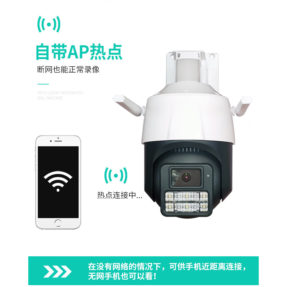 Mai Shitian Video Humanoid Tracking Alert Camera WIFI Dome Voice Intercom Alarm กล้องแสงสีดํา