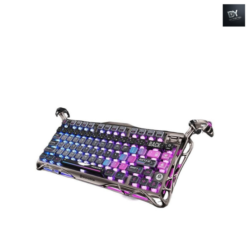 DIY FOR YOU 75K1Pro Mechanical Keyboard Cyber ที่กําหนดเองอลูมิเนียมเกมไร้สายสําหรับเล่นเกมเฉพาะคีย์