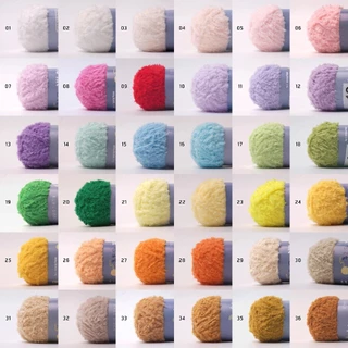 ไหมแรคคูน ไหมขนฟู สำหรับถักตุ๊กตา ผ้าห่ม ผ้าพันคอ 40 กรัม พร้อมส่ง