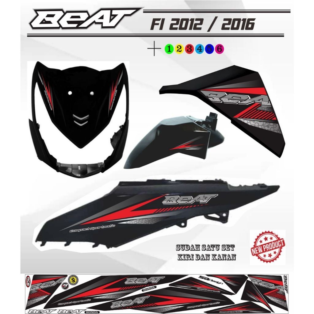 สติ๊กเกอร์ HONDA BEAT PGM FI MOTORCYCLE STRIPING / หลากหลาย