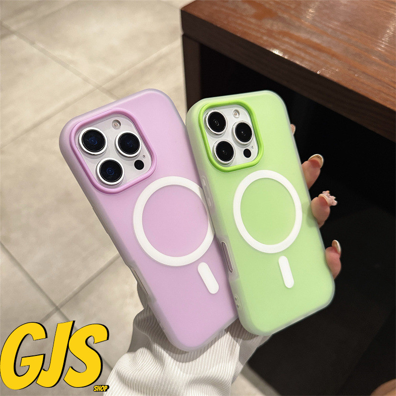 แฟชั่น Frosted Jelly 2-in-1 กันกระแทกผิวเคสโทรศัพท์สําหรับ IPhone14 13 15 16 17PRO PM AIR