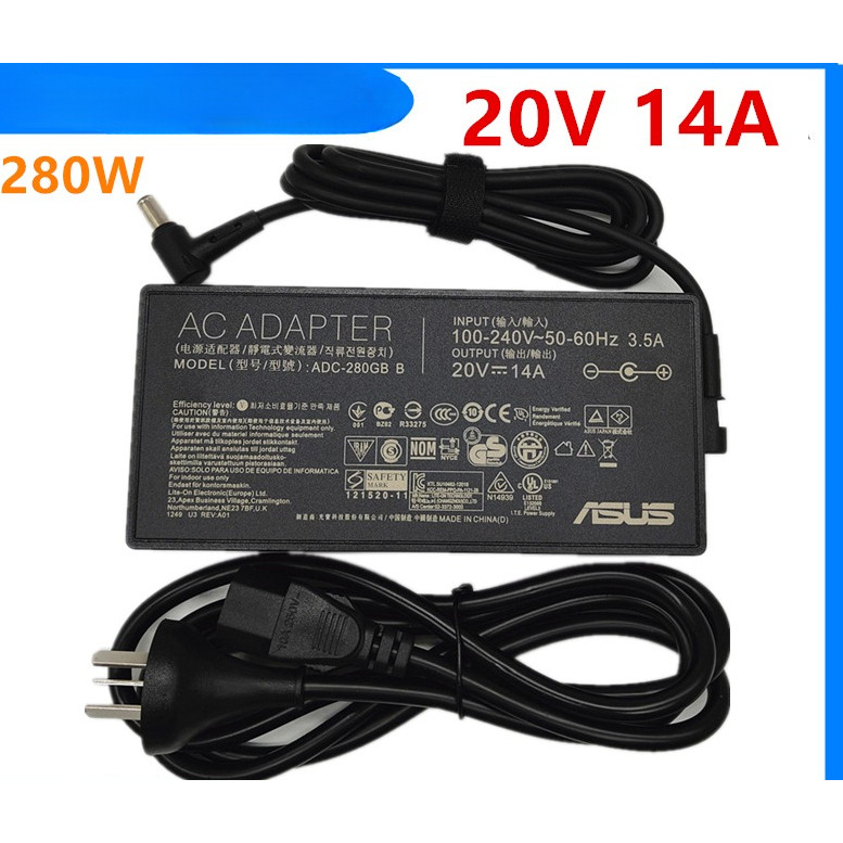 ASUS อัสซุสเลือกวัน 5pro FX607J อะแดปเตอร์แล็ปท็อป 20V14A 280W สายชาร์จไฟ