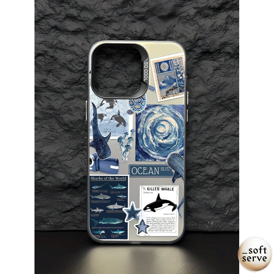 World Sea Sharkเคสโทรศัพท์เหมาะสําหรับVivo Y21/Y21s/Y21t/Y33s/Y33t Y27 4G Y28 4G Y30/Y30i/Y50 Y35 4G