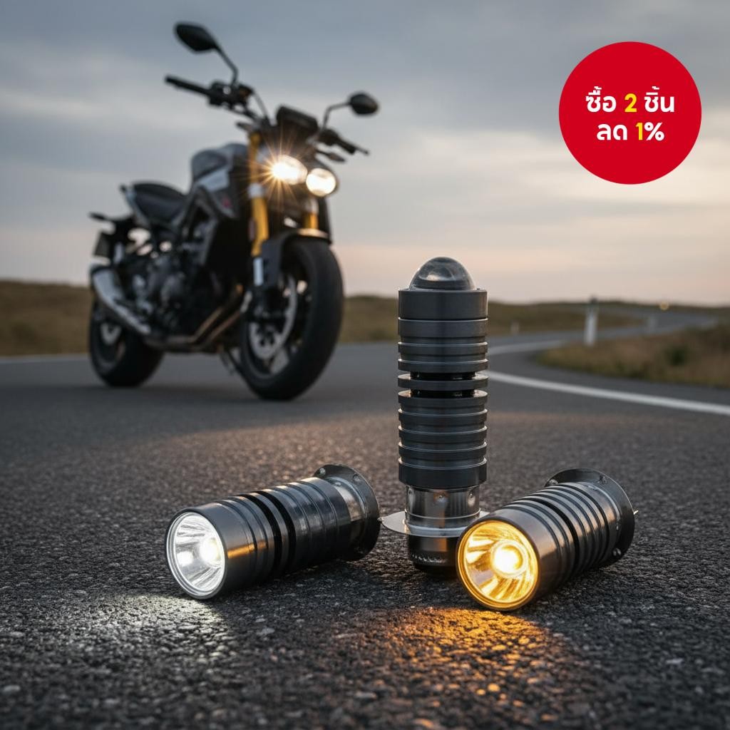 1x 10000LM P15D LED ไฟหน้ารถจักรยานยนต์ H6 P15D LED เลนส์ CSP สีขาวเหลือง ไฟสูงต่ํา ไฟเลี้ยวสําหรับม