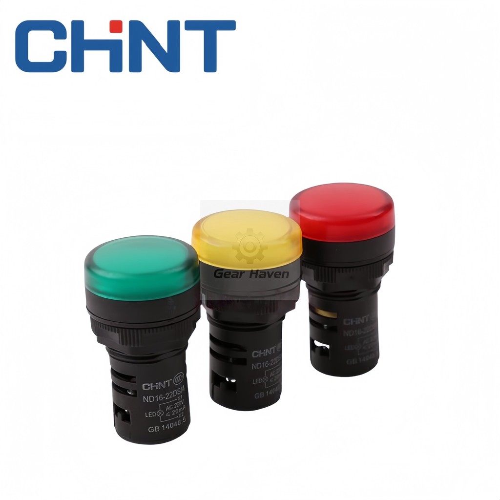 CHNT ไฟแสดงสถานะ ND16-22DS/4 สีแดงสีเหลืองสีเขียวสีฟ้าสีขาวไฟแสดงสถานะสัญญาณ