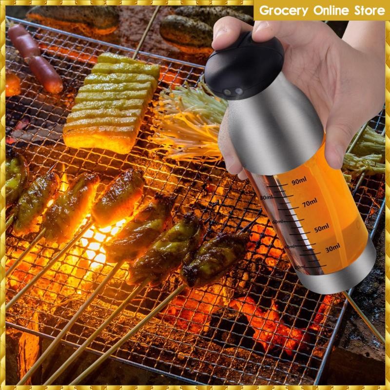 Amgogo Olive Oil Sprayerสําหรับทําอาหาร Olive Oil Sprayer อุปกรณ์ครัวล้างทําความสะอาดได้แบบพกพา 2 in