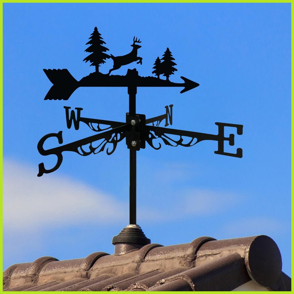 ลม Vane Reindeer ลม Vane Weathervane Reindeer ลม Vane Weathervane สําหรับสวนตกแต่งคริสต์มาส unhcxeth