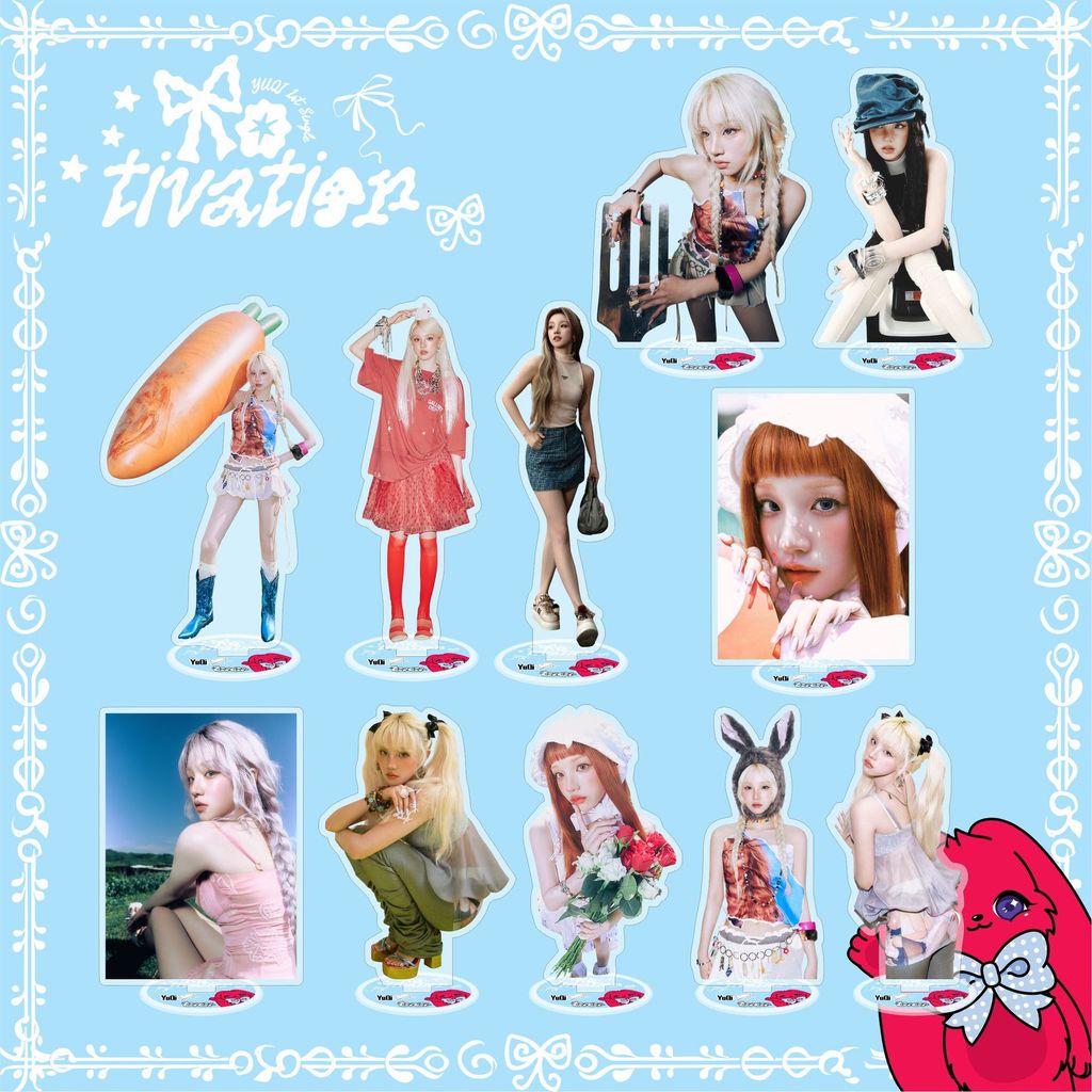 เพลงใหม่ Yuqi อะคริลิค Standee Standy YUQI ของขวัญ