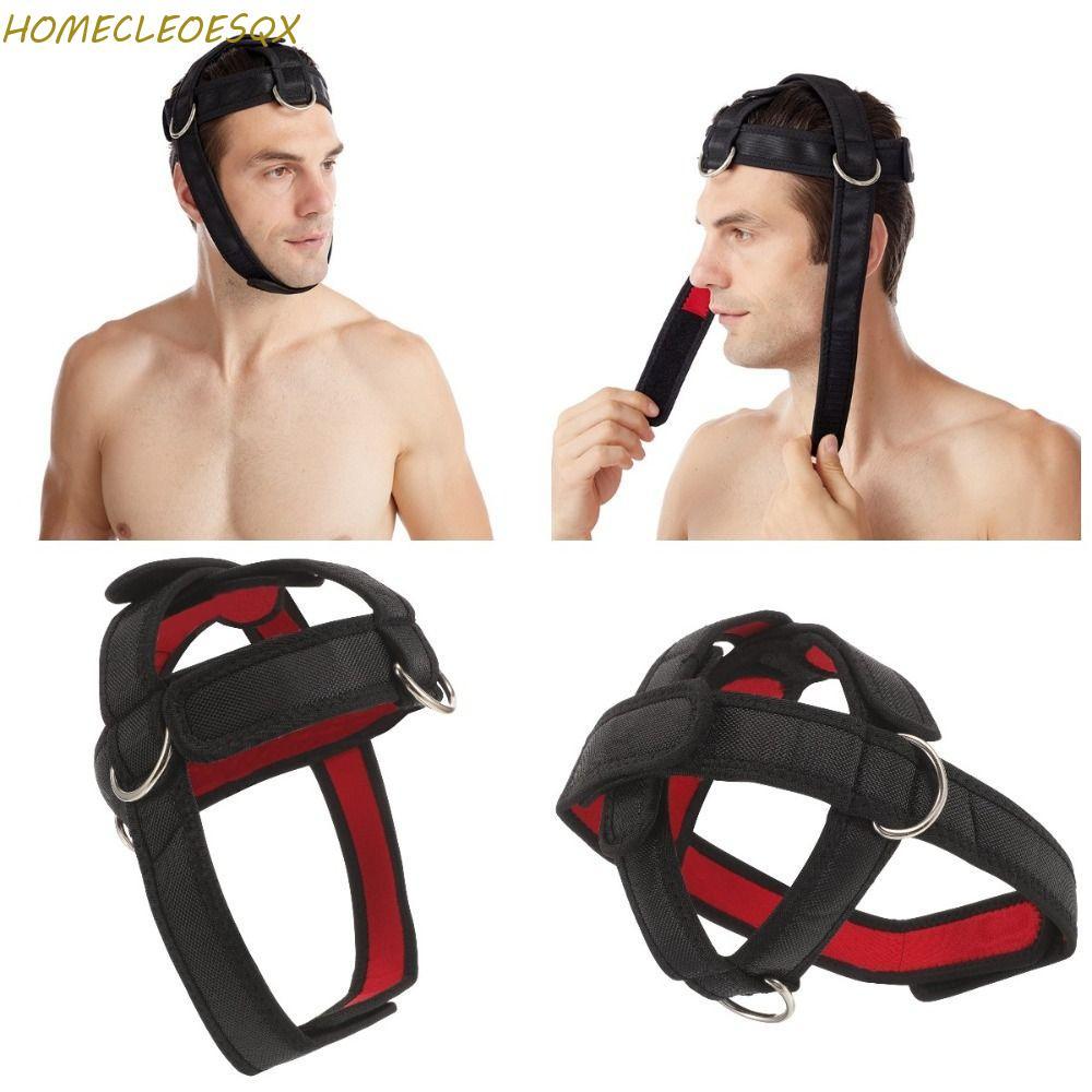 สายรัดหัวและคอนักกีฬา QX ปรับแต่งได้ ทนทานสำหรับการออกกำลังกาย สีดำ เพื่อเพิ่มความแข็งแกร่งและความยื