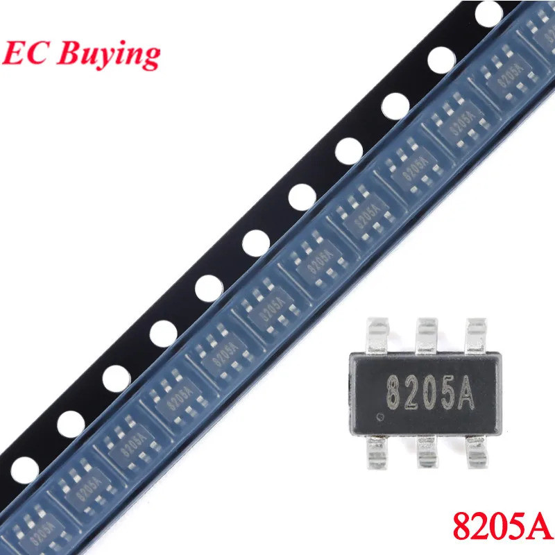 8205A 8205 SOT-23-6 20V/5A Dual N-channel MOS Field Effect ชิปทรานซิสเตอร์ใหม่ SMD IC
