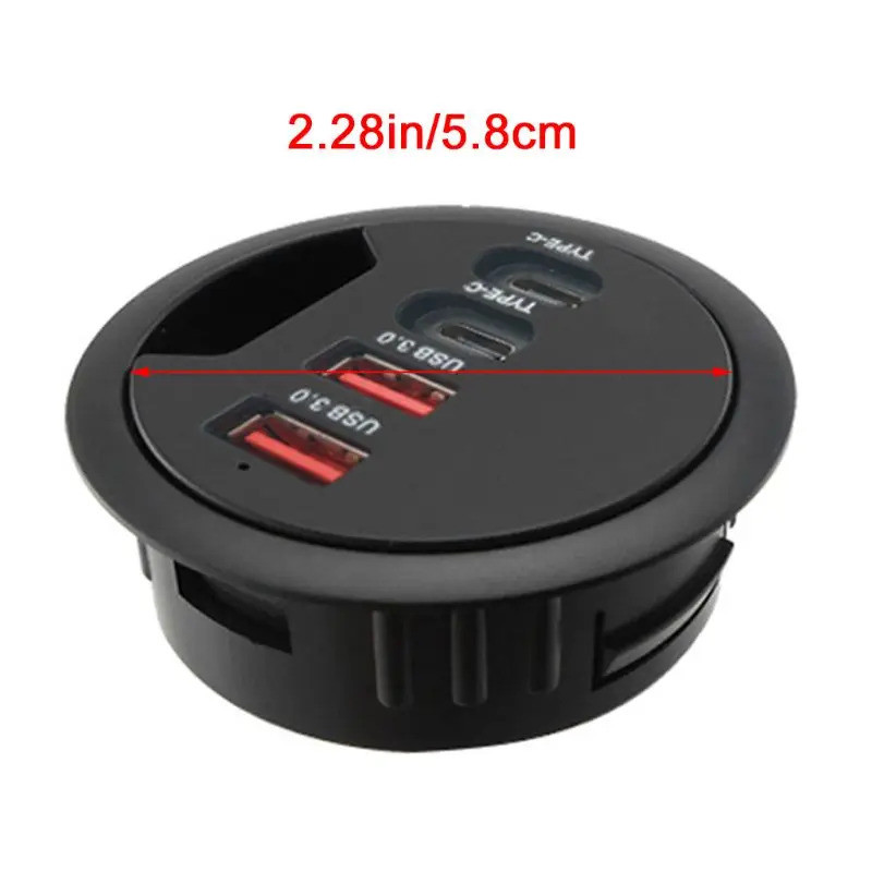 F19E EU US ติดตั้ง In-Desk 4 พอร์ต USB 3.0 USB C ประเภท C Hub Power Adapter Multi Splitter สําหรับ P