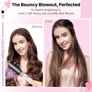 อัพเกรดเครื่องหนีบผมสิ่งที่แนบมาสําหรับ Dyson Airwrap HS01 HS05 HS08, Gentle Airflow Smooth หัวฉีดสําหรับ Air wrap จาก Curly Coliy เปียกตรง Smooth Sleek Shiny Hair