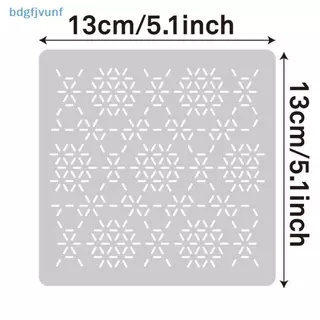 BDGF 9/32Pcs Sashiko เย็บปักถักร้อยแม่แบบ DIY เรขาคณิต Patchwork Stencil Reusable PET Stencil Handmade เย็บปักถักร้อยหัตถกรรมเครื่องมือ TH