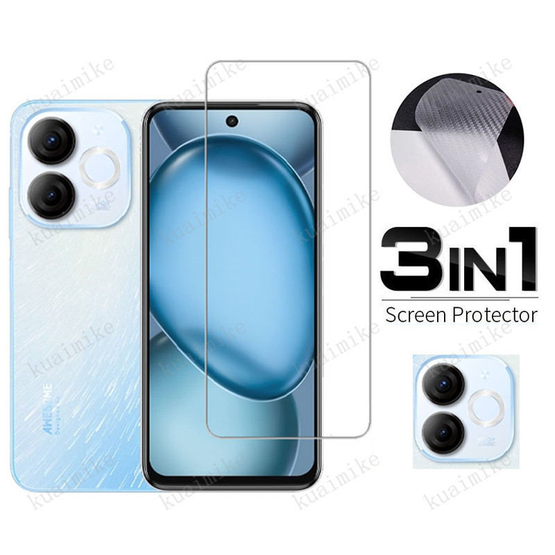 3-in-1 สําหรับ itel A80 S25 A50C A50 P65 RS4 2024 P55 4G 5G R S4 S24 S23 A70 กระจกนิรภัยป้องกันหน้าจ
