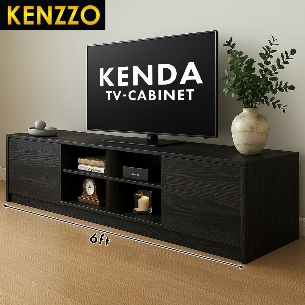 พร้อมส่ง KENZZO : ชั้นวางทีวี ขนาด 6 FT. / 5 FT. สไตล์ รูปที่ 6