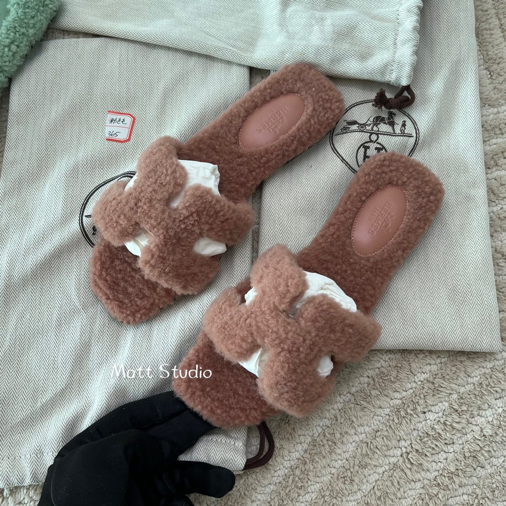 [MattStudio] รองเท้าแตะ Hermes Classic H แบบตุ๊กตา