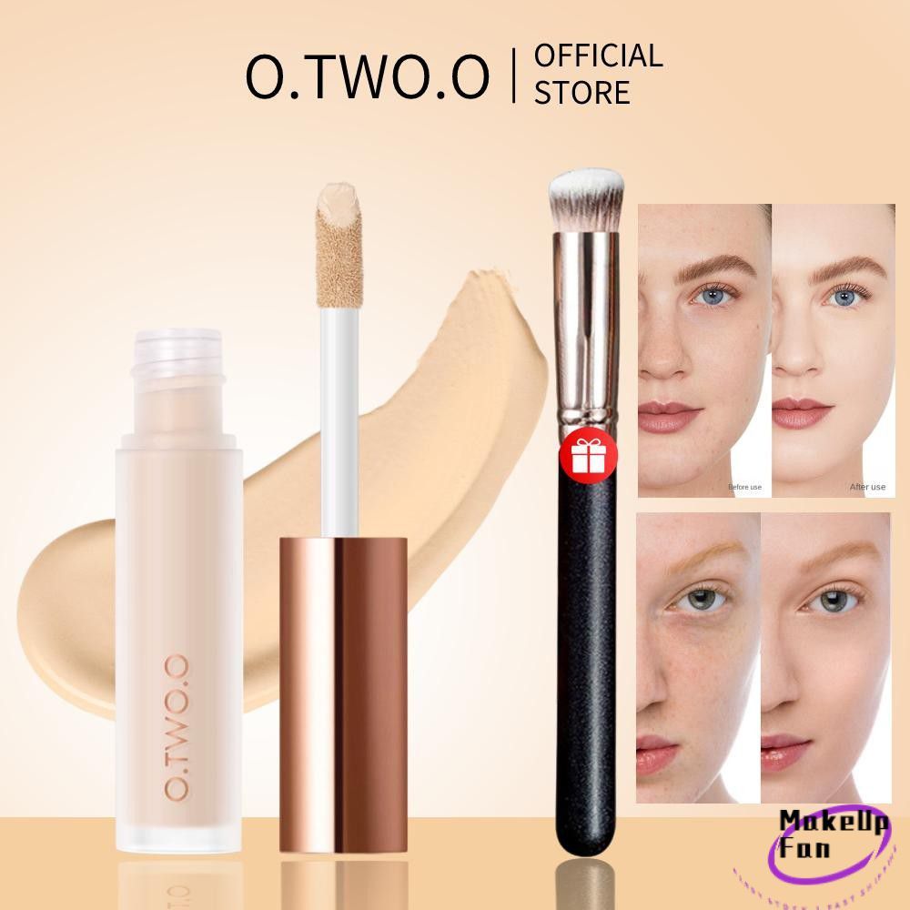 O.TWO.O ซื้อ 1 แถม 1 คอนซีลเลอร์ฟรี + [ของขวัญฟรี] แปรงคอนซีลเลอร์ 1 ชิ้น ปกปิดยาวนาน รอยคล้ำรอบดวงต