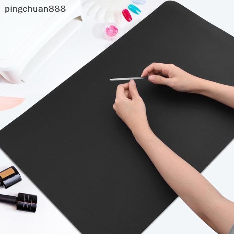 Pingchuan888 Nail Art ตาราง Soft พับเล็บ Hand Rest Pad กันน้ํา Scratch Easy-Clean โต๊ะทํางานแบบพกพา 