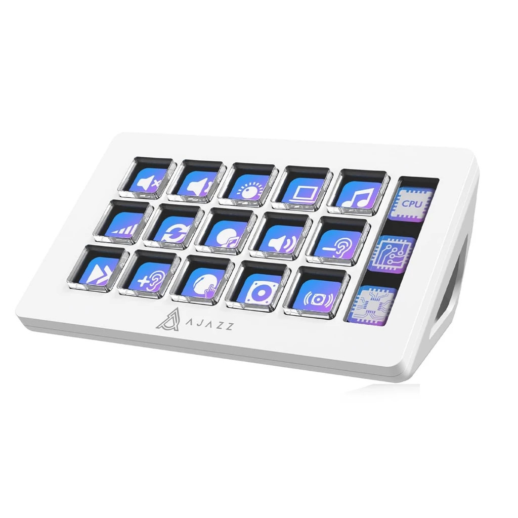 (USED) Stream Deck Dock พร้อมหน้าจอด้านข้างอเนกประสงค์ AJAZZ AKP153 Stream Deck 15 ปุ่มปรับแต่ง