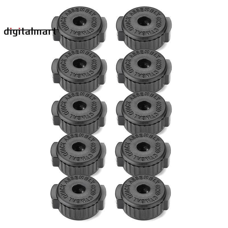 10PCS Placstic Cymbal Mates Quick Release Cymbal & Cymbal Mate สําหรับ 8 มม.เกลียว Cymbal Stands