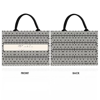 Customized Name Tote Bag กระเป๋าผ้าผู้หญิง Canvas ถือไหล่ กระเป๋าสะพาย กระเป๋าช้อปปิ้ง กระเป๋าของชำร่วย กระเป๋าแต่งงาน