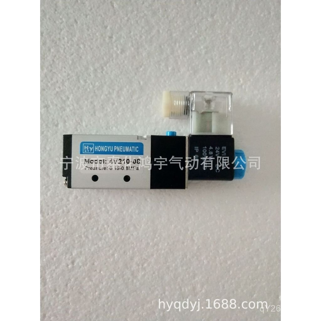 สองตําแหน่ง 4V210-08B Five-way, 4V210-064V210-08 โซลินอยด์วาล์วควบคุมไฟฟ้าเดี่ยว, 4M210-08 QU6D