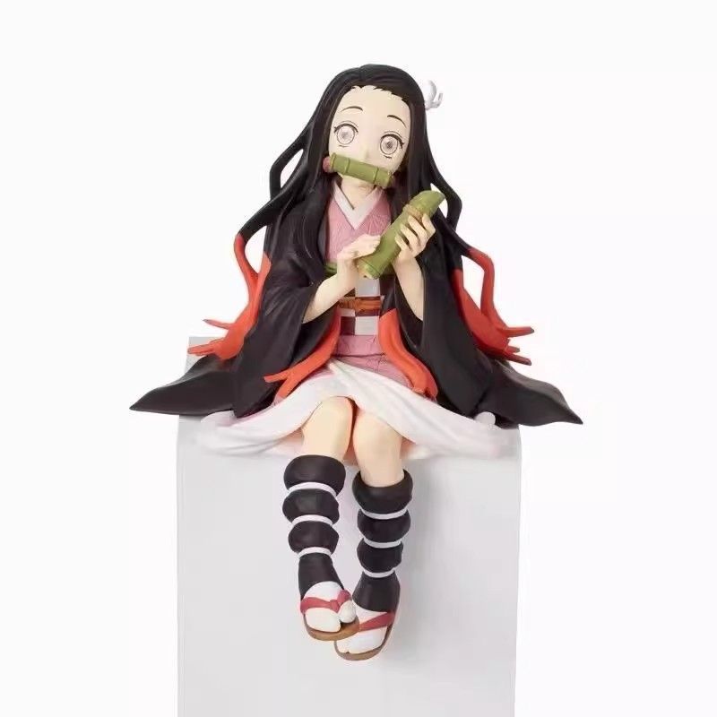 Demon Slayer Figures Tanjiro Nezuko Zenitsu ผีเสื้อ Ninja Rice Ball Series Desktop Case เครื่องประดั